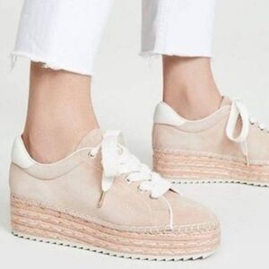 Joie Dabna Suede Platform Espadrille Wedge Sneaker Women's Size 39